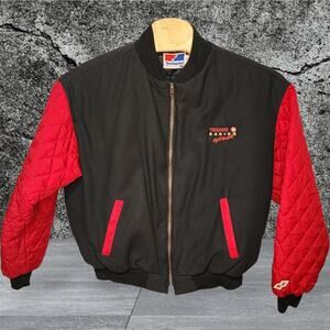 VTG Swingster Texaco Nigel Mansell Bomber Satin Full Zip Jacket XL Made In USA